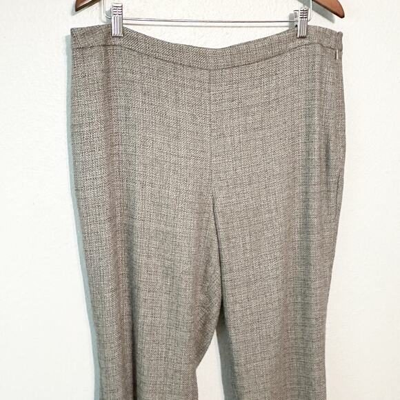 Talbots Wool Blend Italian Woven Gray Brown Pants Women's Size 16 Petite - Picture 9 of 15